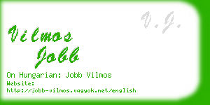 vilmos jobb business card